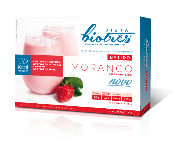 batido de morango dieta biotrês