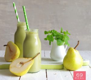 Smoothie de pêra e spirulina