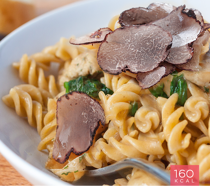 fusilli com trufas