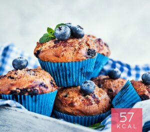 Muffins de Amêndoa e Mirtilos