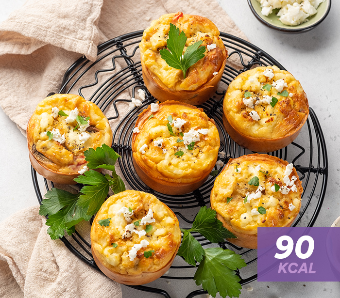 mini quiche de requeijão e salsa